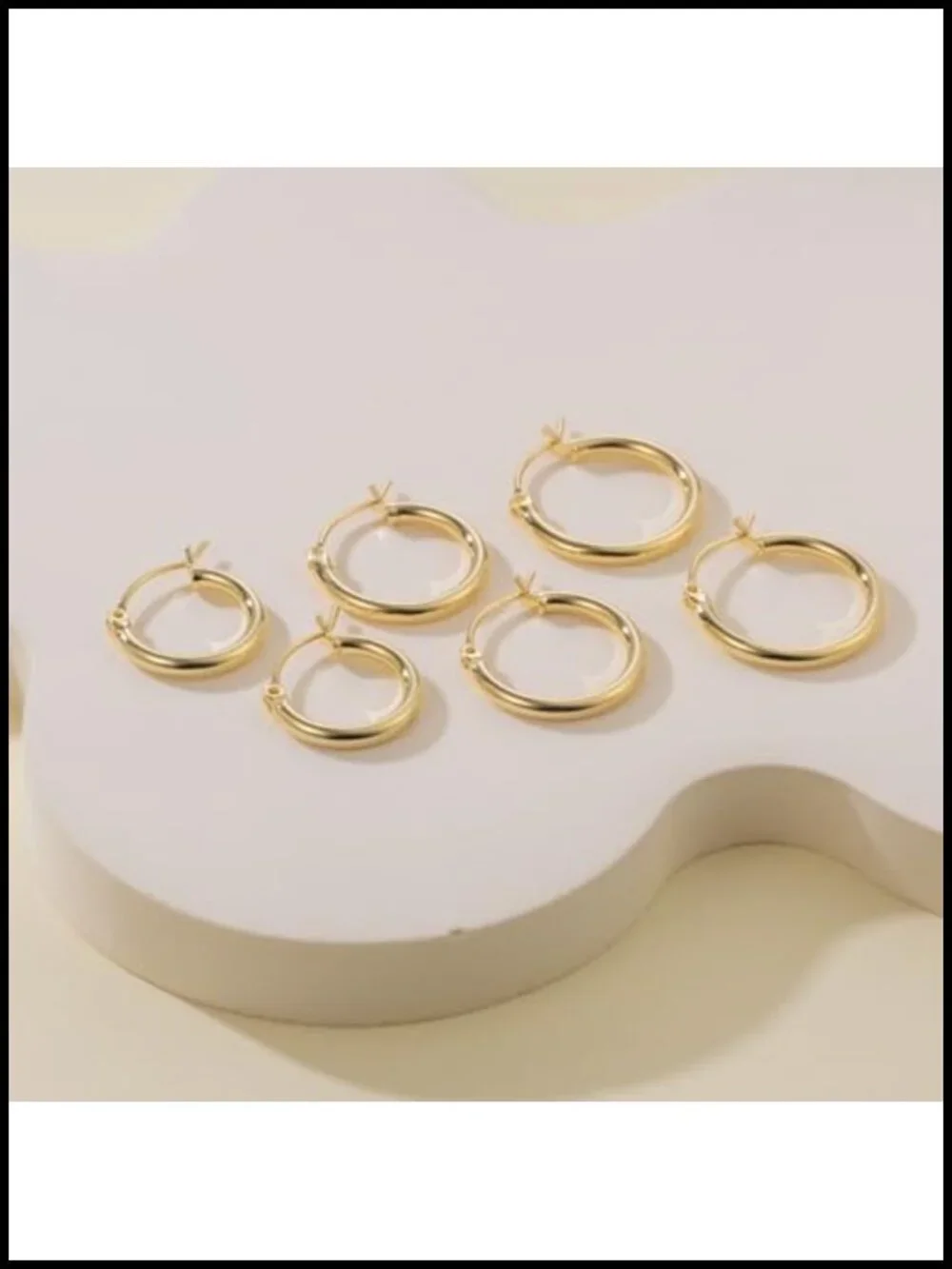 14K Gold Plated Hoop Earrings for Women Small Hypoallergenic 14mm 16mm 18mm
